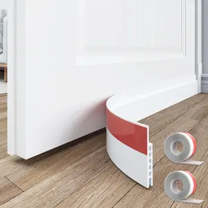 2 Pack Under Door Draft Stopper 39" Premium Door Sweep Seal Strip Soundproof Bottom Seal Energy Saving Easy Install Dustproof Ventilation