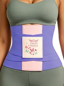 1 Count Women's Butterfly Print Tummy Control Shapewear Belt, Compression Body Shapewear, Fajas, Double Compression Slimmer Magic Sticker Waist Cincher, High Elastic Breathable Sports Waist Trainer, Suitable for Daily Work & Gym & Party