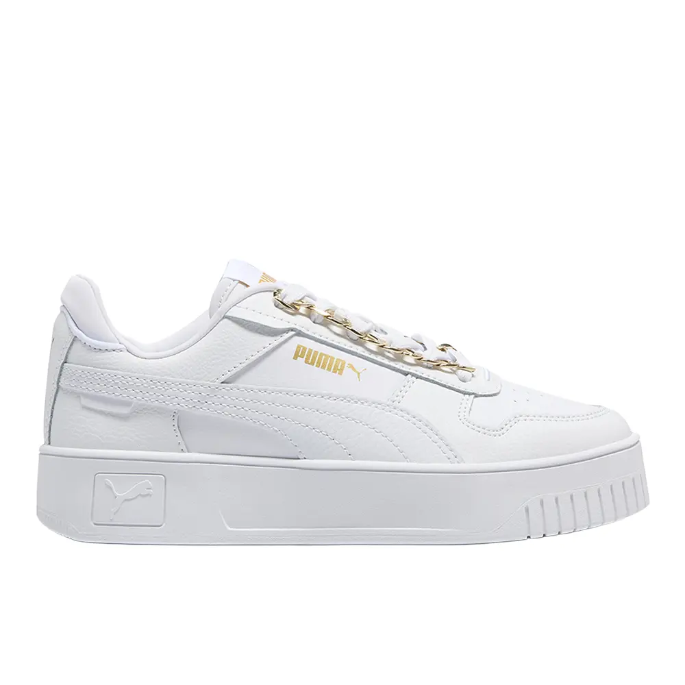 PUMA Womens Carina Street Blingbling Lace Up Sneakers Shoes Casual - White