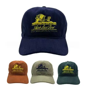 Aime Leon Dore Unisphere Hat Embroidered Baseball Cap Breathable Couple's American Retro Corduroy