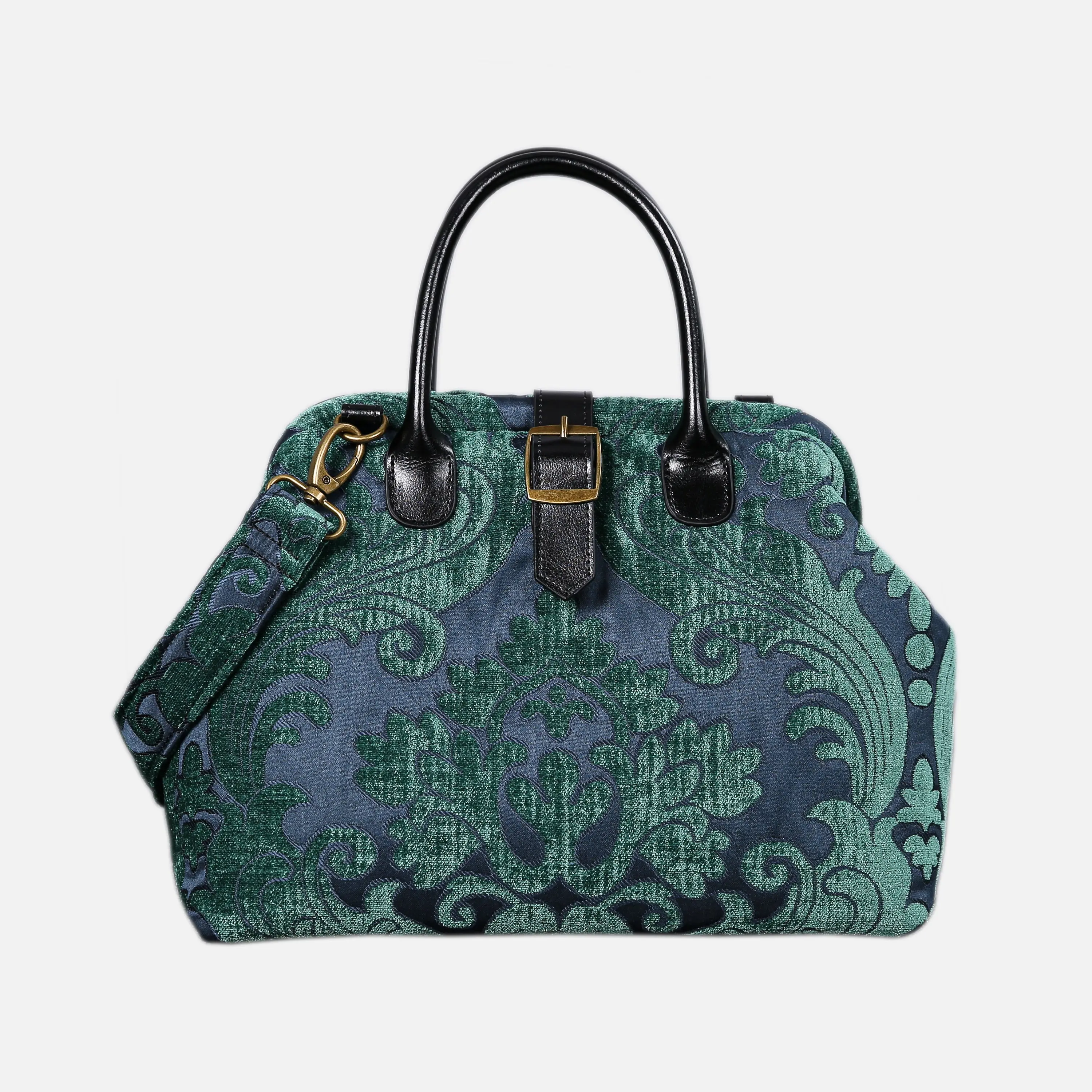 Queen Hunter Green Carpet Handbag Purse