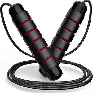 Adjustable Durable Skipping Rope Ball Bearing Lightweight for Adults Kids Home Office Fitness
