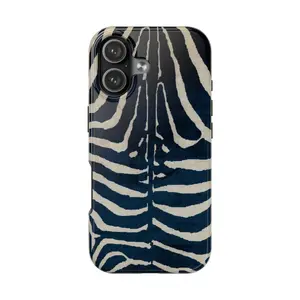 Navy Zebra Stripe Phone Case | Tough Phone Case