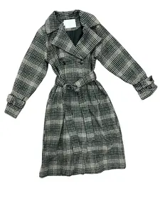Jackie Plaid Trench Coat