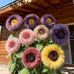 50 Fluffy Teddy Bear Sunflower Seeds Colorful Blooms Dwarf Variety for Small Garden Patio Planters Easy to Grow Compact Plants Perfect for Beginners