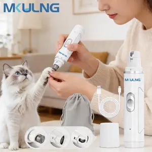 Mkulng Pet Nail Grinder for Dogs Cats, Whisper Quiet Claw Trimmer, Paw Trimmer for Stress-Free Grooming, Ideal for Sensitive Pets of All Breeds, Kittens, Kitty