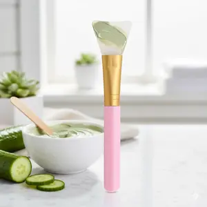 DIY Silicone Face Mask Brush with Soft Bristles for Deep Cleansing, Gentle on Skin, Durable Tool for Mixing Clay Masks and Makeup Removal. Essential for Skincare Enthusiasts, Ensures Even Application at Home. Cleanser Brush