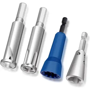 4 Pcs Wire Twister Tool for Drill, Wire Nut Twister Wire Stripper Tool Connector Driver with 1/4" Chuck Cable Quick Stripping Electricians Tools - Home Improvement. cool gadgets
