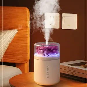 Beautiful Flower Design Fragrance Aroma Humidifier, Fine Mist Quiet Operation, Ideal for Home Office Car Use, High-Quality Air Moisturizer
