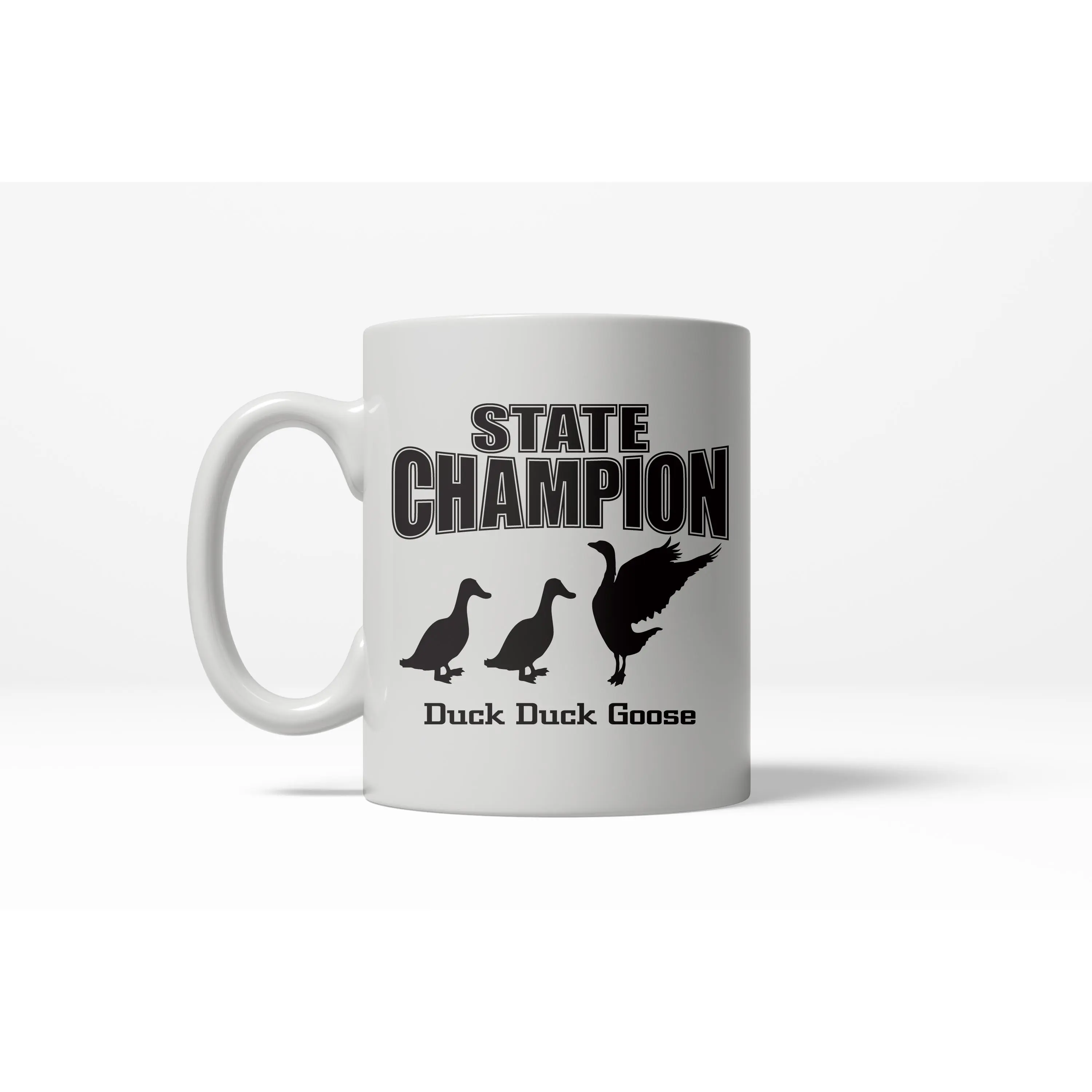 Duck Duck Goose State Champion Funny Game Coffee Ceramic Drinking Mug - 11oz Funny Coffee Mugs Ceramic Printed Drinkware Cup