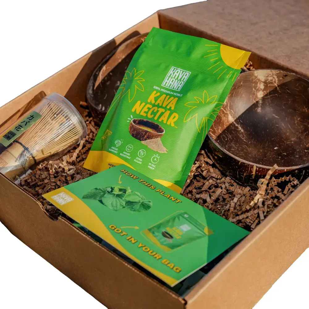 Kava Nectar Starter Kit by Kavahana: The Easiest Way to Get Started with Kava Beverage Coconut Kava Juice Powder Kava Packets