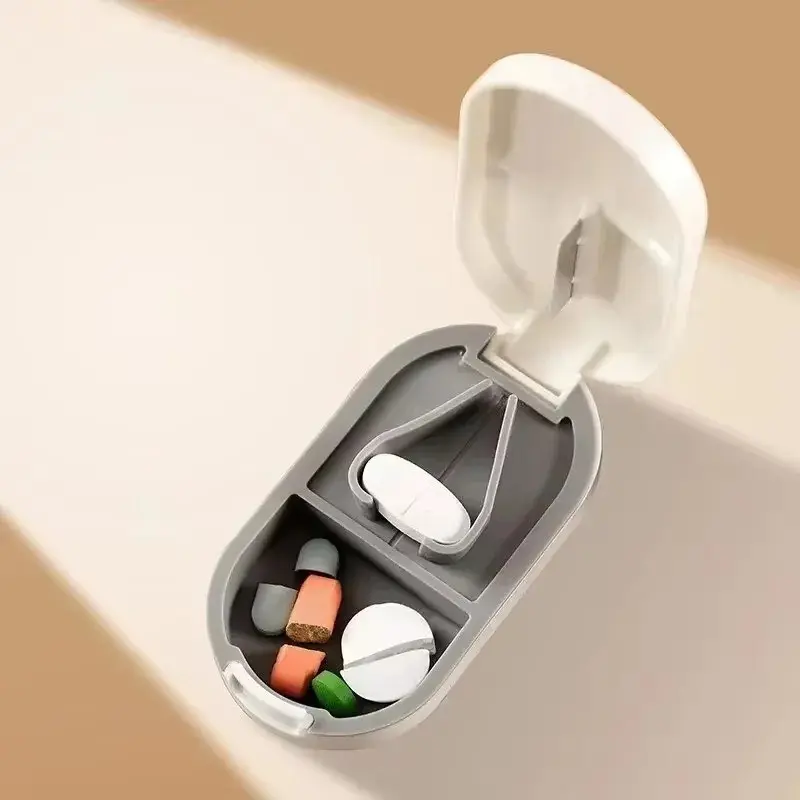 Medicine Cutter Tool, Portable Design, Stainless Steel Blade, Ideal for Cutting Small & Large Tablets, Pills, Easy-To-Use Medicine Splitter