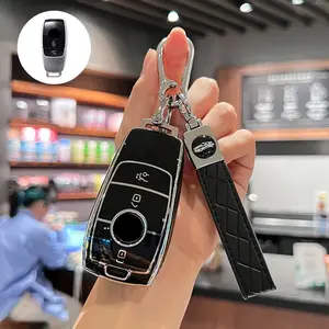 TPU Car Samrt Key Fob Case Cover Key Fob Shell For Mercedes benz A/C/E/S/G Class, GLC, CLE, CLA, GLB, GLE, GLS, W177/W205/W213/W222/X167 & AMG Car Key Cover Car Key Protector - Silicone Case Compatible with Key Fob (Compatible with Key, Not Key Included)