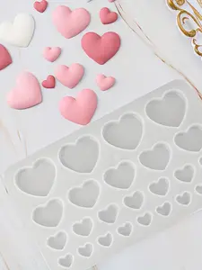 Creative Heart-Shaped Silicone Chocolate Molds, 3D Decorative Cake Decorating Tools, Baking Accessories for Cakes & Candies