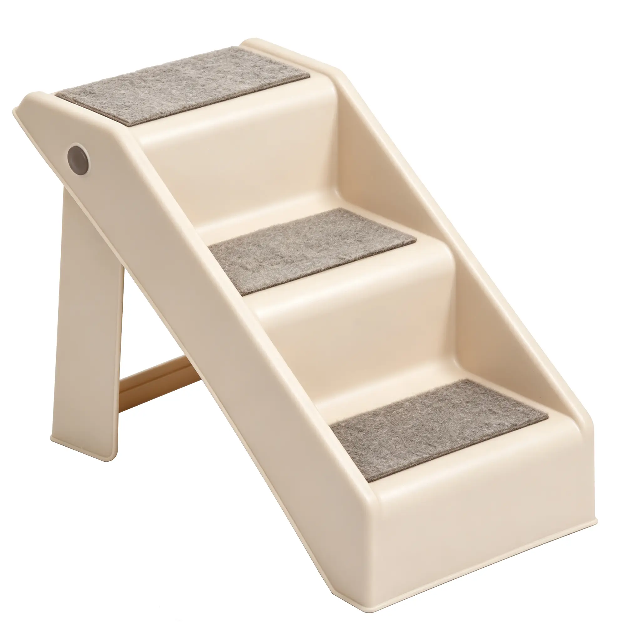 Segawe Safe & Sturdy 3-Step /4-Step Pet Dog Ramp – Non-Slip Rubber Grip Treads Help Little Paws Climb Beds & Sofas, Folds Flat for Compact Storage