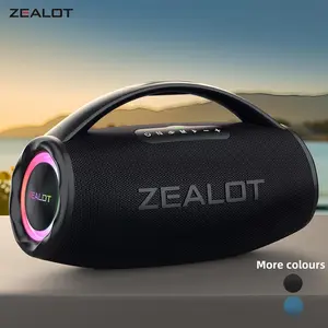 ZEALOT Bluetooth Speaker, Portable Wireless Speaker, 80W Speakers Bluetooth Wireless, Dual Pairing, XBass, IPX6 Bluetooth 5.3, 16000mAh Power Bank, Outdoor Waterproof Speaker for Camping, Beach, and Party