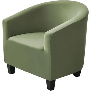 Club Chair Slipcover, Tub Chair Cover, Stretch Armchair Covers, Sofa Cover Furniture Protector for Living Room (Grey)
