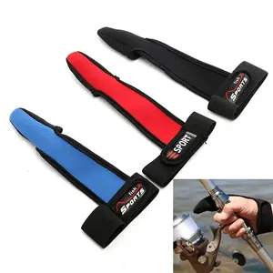 4pcs Non-Slip Fishing Gloves With Elastic Band | Adjustable Thumb Protector, Durable Nylon Single Finger Casting Gloves For Left/ Right Hand Use | Random Colors (Black/ Red/ Blue) - Outdoor Fishing & Casting Rod Accessories, Fishing Gear Spoon Lures