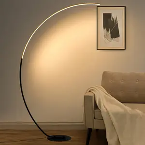 Modern 65 Inch Arched Standing Reading Floor Lamp With Remote