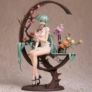 25cm  Miku Cheongsam Anime Figure  PVC Statue