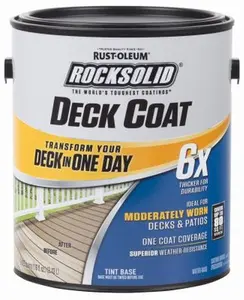 Rust-Oleum 225225 RockSolid 6X Resurfacer Gallon Tint Base Deck & Concrete Resurfacer