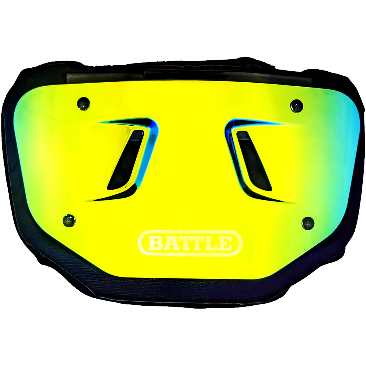 Battle Sports Football Equipment - Prism Chrome Protective Back Plate for Adults & Youth, High-Impact Foam with Curved Design & Universal Fit