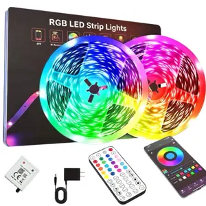 100ft Smart LED Strip Lights – 2 Rolls of 50ft, RGB Color Changing Bedroom Lights with Music Sync, App & Remote Control Bluetooth LED Light Strips for Room, Kitchen, Home Decor & Party Ambient Lighting