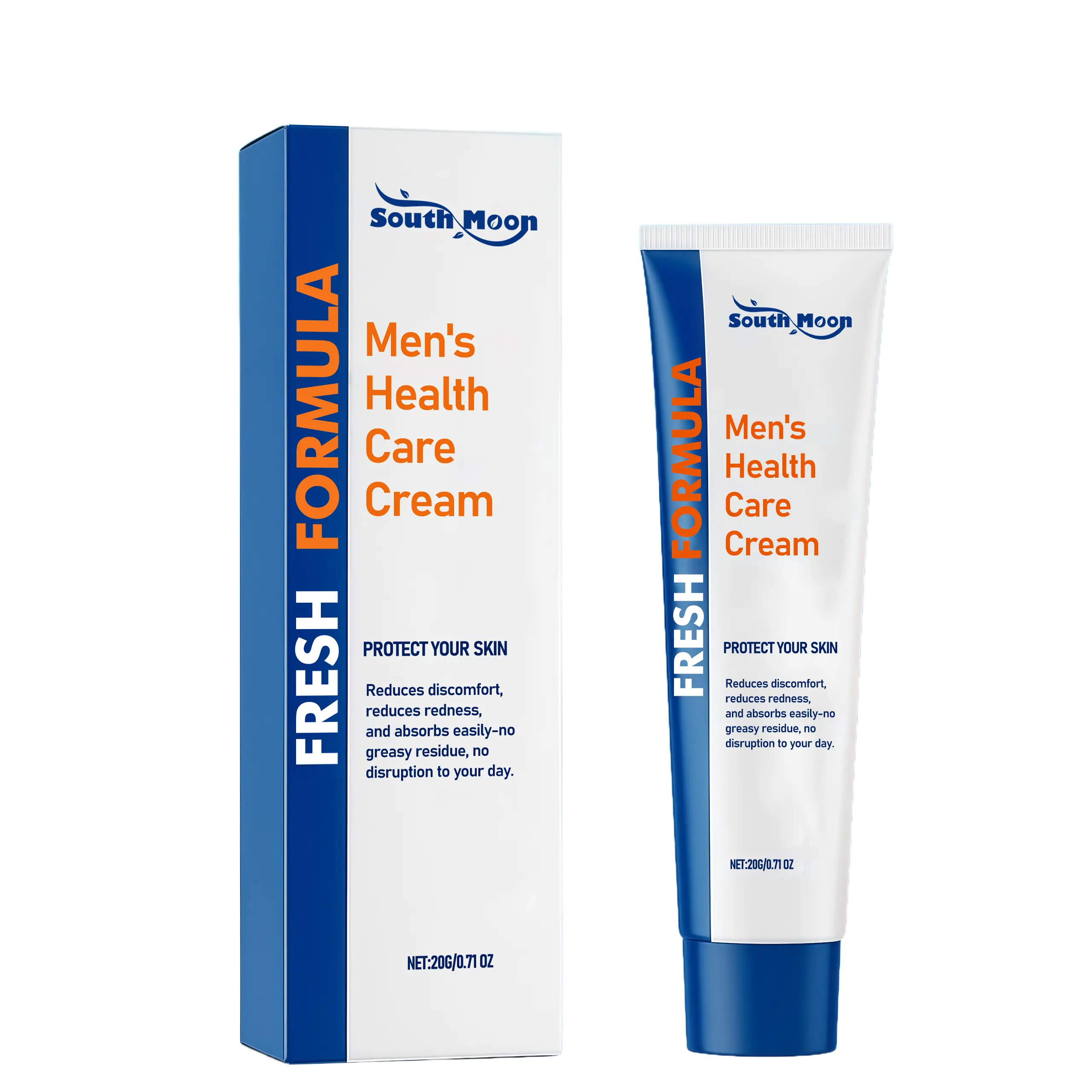 Men's Water-Based Cosmetic Body Care Cream - Gentle, Nourishing, Hydrating Daily Male Moisturizer for Comfortable Skin
