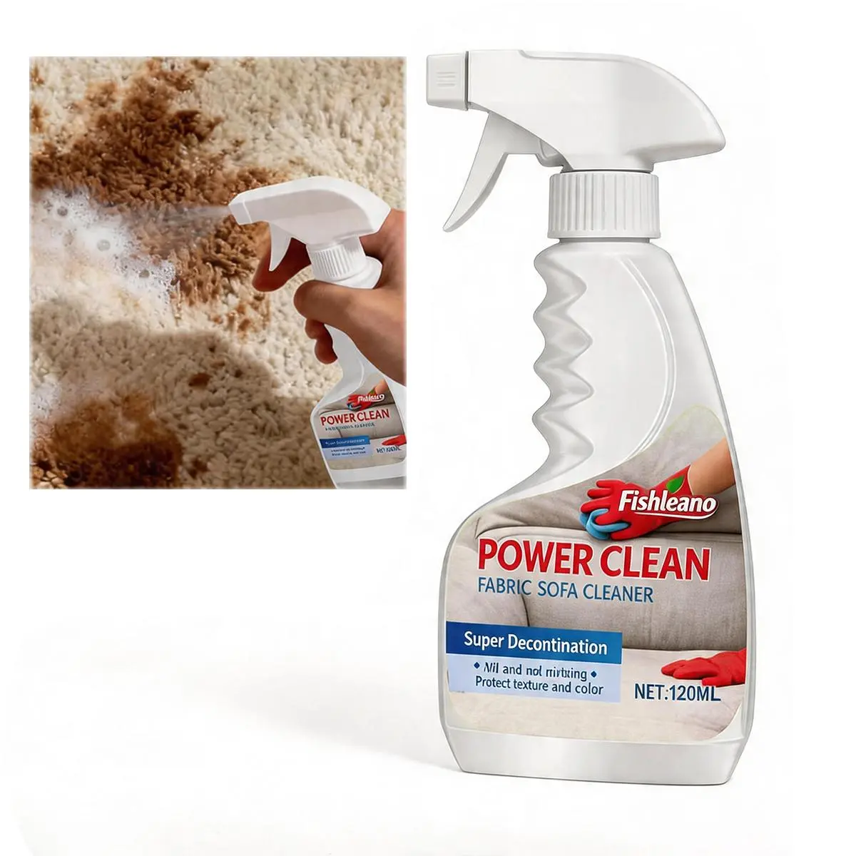 Professional Strength Couch Cleaner Spray - Heavy Duty Stain Remover for Upholstery, Carpets & Car Interiors | Non‑Toxic, Pet‑Safe Fabric Cleaner with Fresh Scent