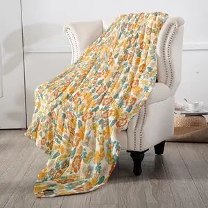 Soft Flannel Berkshire Blanket, Home Decor & Gift Recommendation, Comfortable Throw Blanket, Perfect for Autumn Winter Seasons