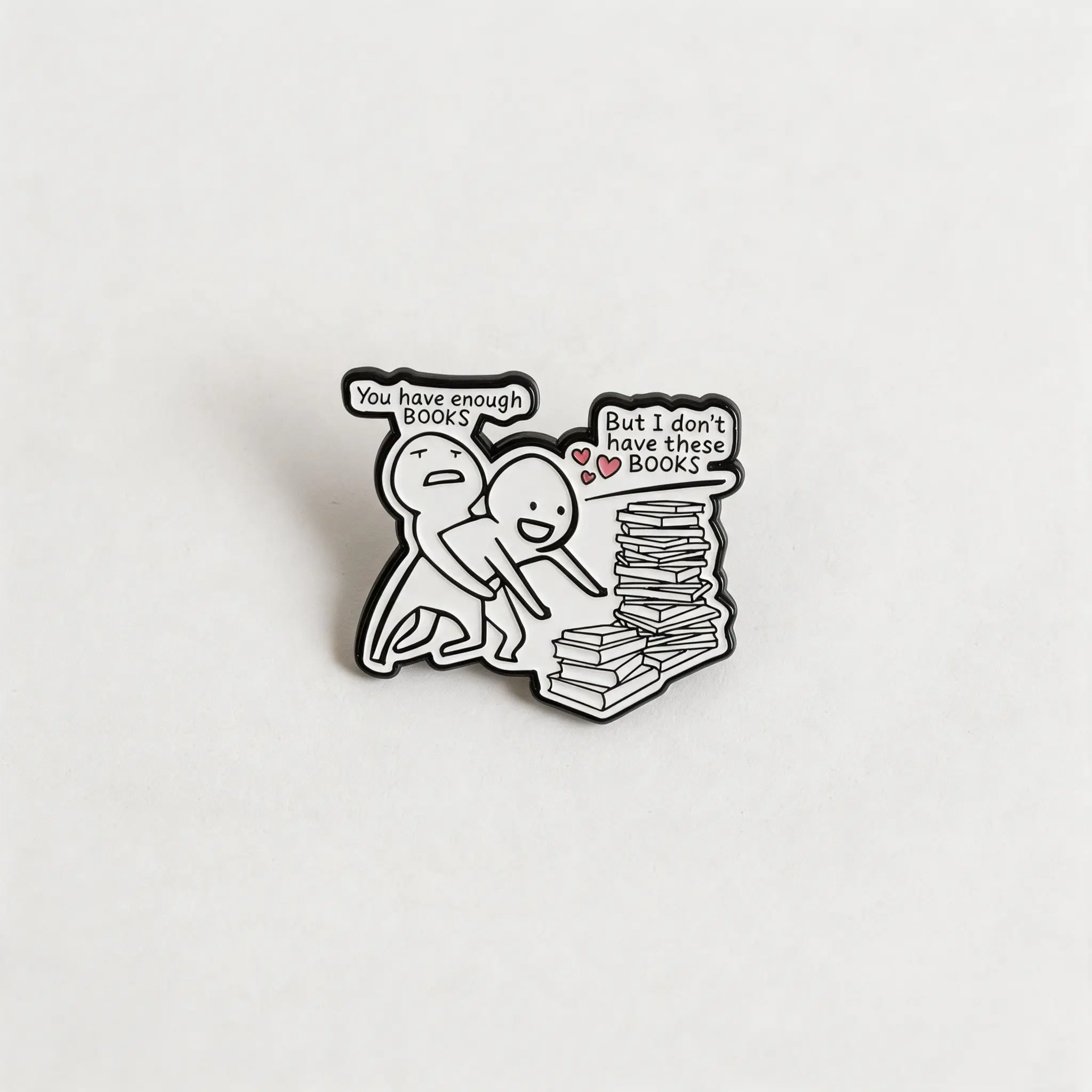 Cute Bookworm Enamel Pin for Backpacks - Funny BookTok Meme Lapel Badge