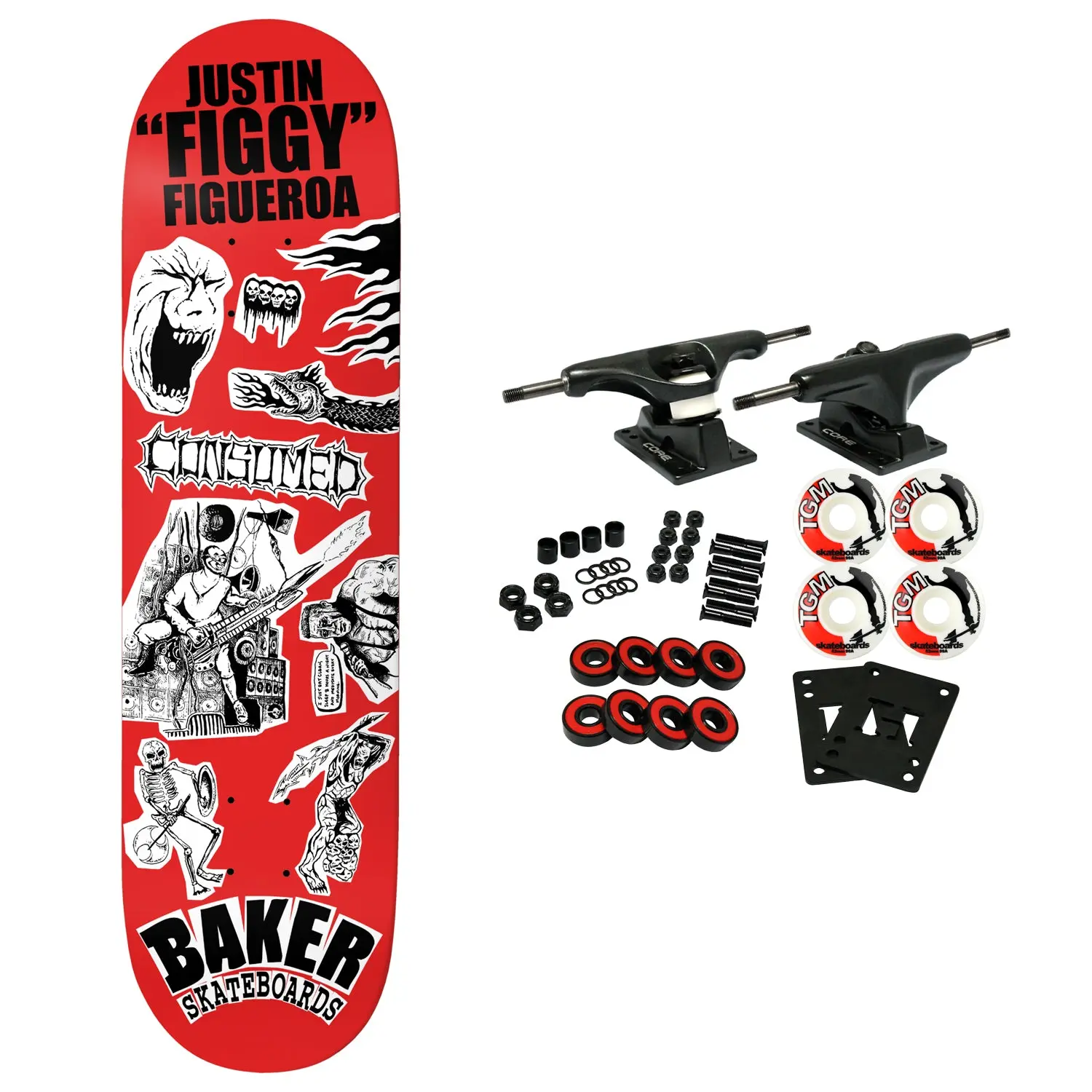 Baker Skateboard Complete Figgy Divine Evil 8.38" x 32"