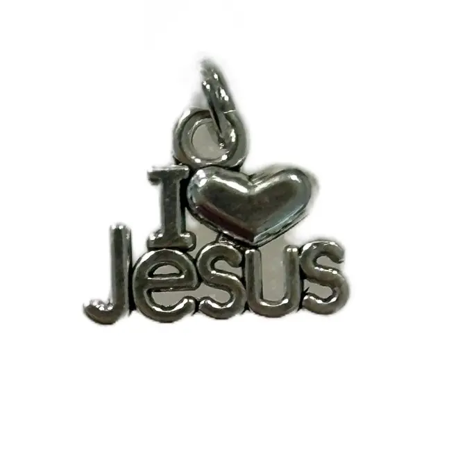 I Love Jesus Charm for Kindle - Christian Religious Pendant