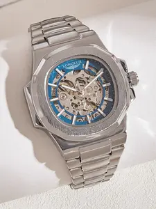 Luxury Automatic Watch, Skeleton Automatic Watch, Waterproof Night Glow Hollow Stainless Steel Men's Watch, Fashion Casual Mechanical Wristwatch, High-Quality Affordable Price