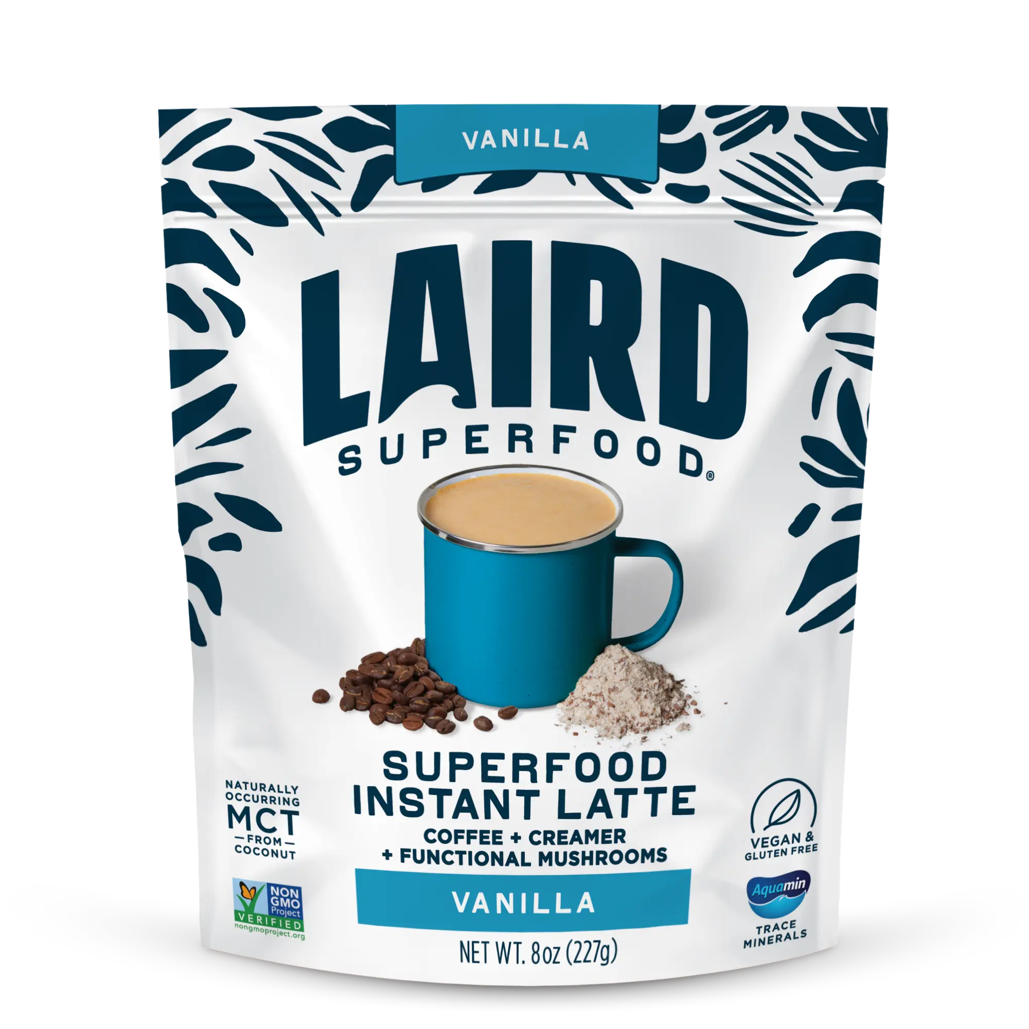 Laird Superfood Vanilla Instant Latte - Quick Service Coffee with No Artificial Ingredients