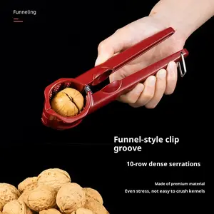 Nutcracker Tool, Heavy Duty PecanWalnut Plier Opener Tool with Non SlipHandle Aluminum Multifunctional NutShell Breaker for Walnut Nuts ChestnutMelon Seeds, Handheld Walnut Clip