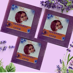 3-Bars Handcrafted Lavender Kojic Acid Soap - 100g Natural Alcohol-Free Brightening & Soothing Cleanser for Face & Body