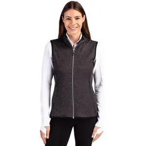 Cutter & Buck Mainsail Basic Sweater-Knit Womens Full Zip Vest