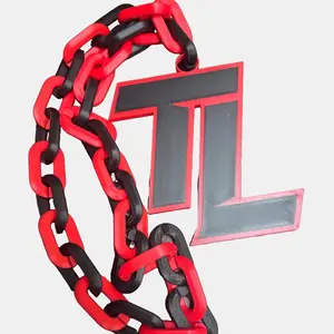 3D Printed Oversized Fan Chain Necklace Turnover Chain- Custom 3D printed chain -