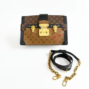 Pre-owned Louis Vuitton Trunk Monogram Reverse Canvas Shoulder Bags Brown CL001