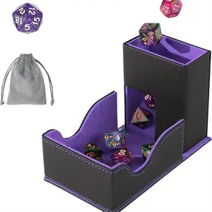 New Portable Foldable Dice Tower Storage Tray Box, Compact Game Dice Holder for Gaming, Durable Dice Rack Organizer, Ideal for Travel and Home Use