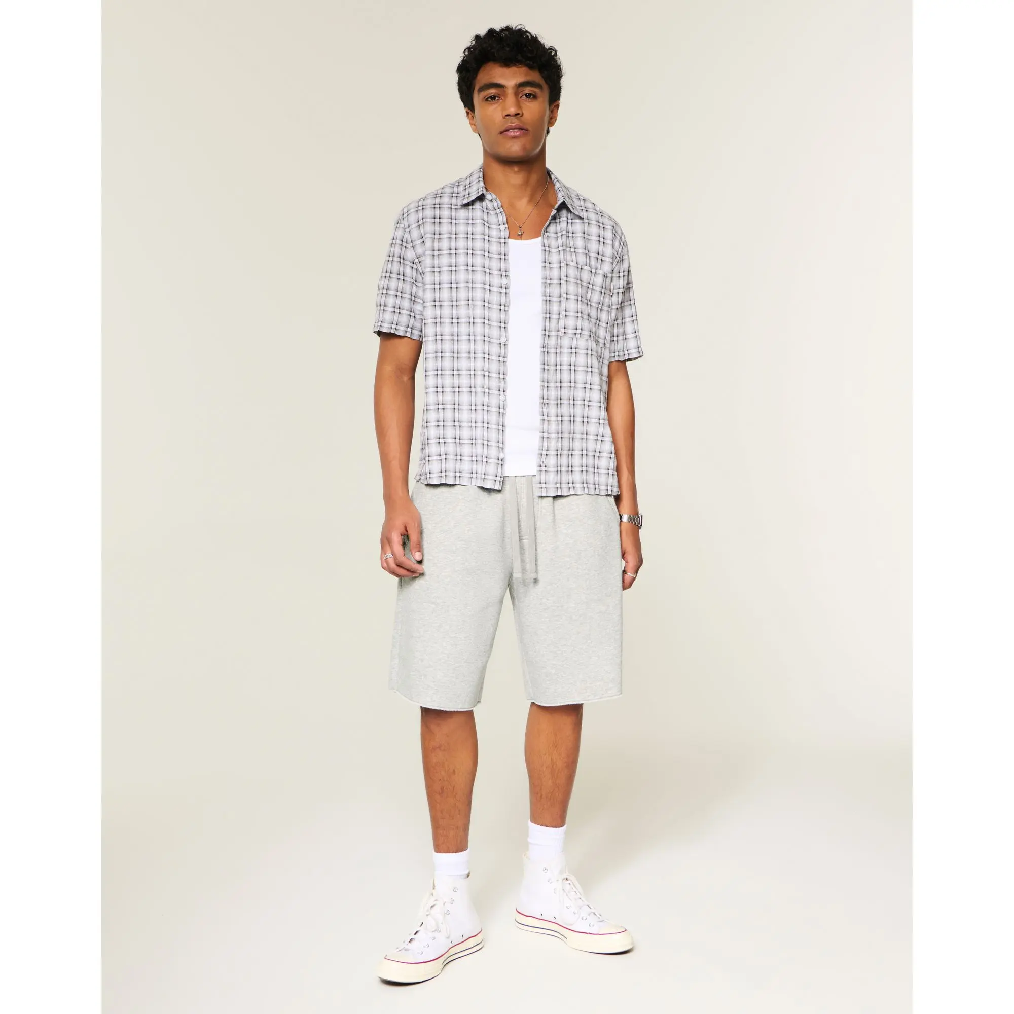 Hollister At-The-Knee Baggy Fleece Shorts