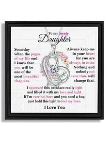 1 piece infinity heart pendant necklace gift box for Valentine's Day and Mother's Day to daughter with greeting card and box Birthday Gift Jewelry Jewelry Accessory