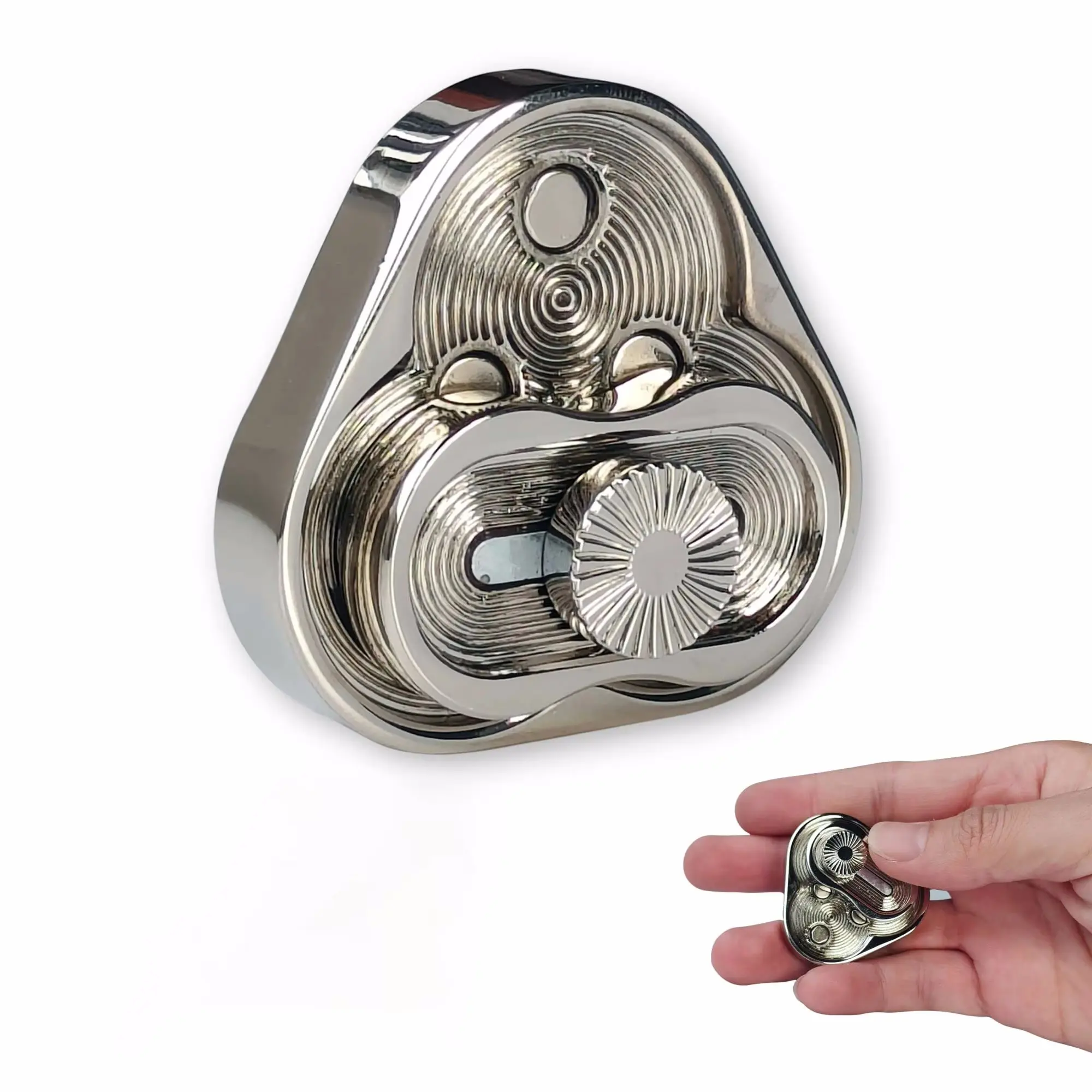 Metal Fidget Slider Triangular Rotating Edc Toy for Adults, Stress Relief Fidgeting, Silver or Vibrant Colors, Stress Relief and Anxiety Reduction, Durable and Portable, Rotatable Stress Relief Tool