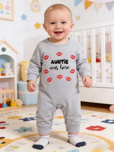 Baby Cartoon Print Casual Long Sleeve Romper Bodysuit, Suitable for Boys and Girls, Fall Winter Outdoor Playwear, Comfortable and Stylish