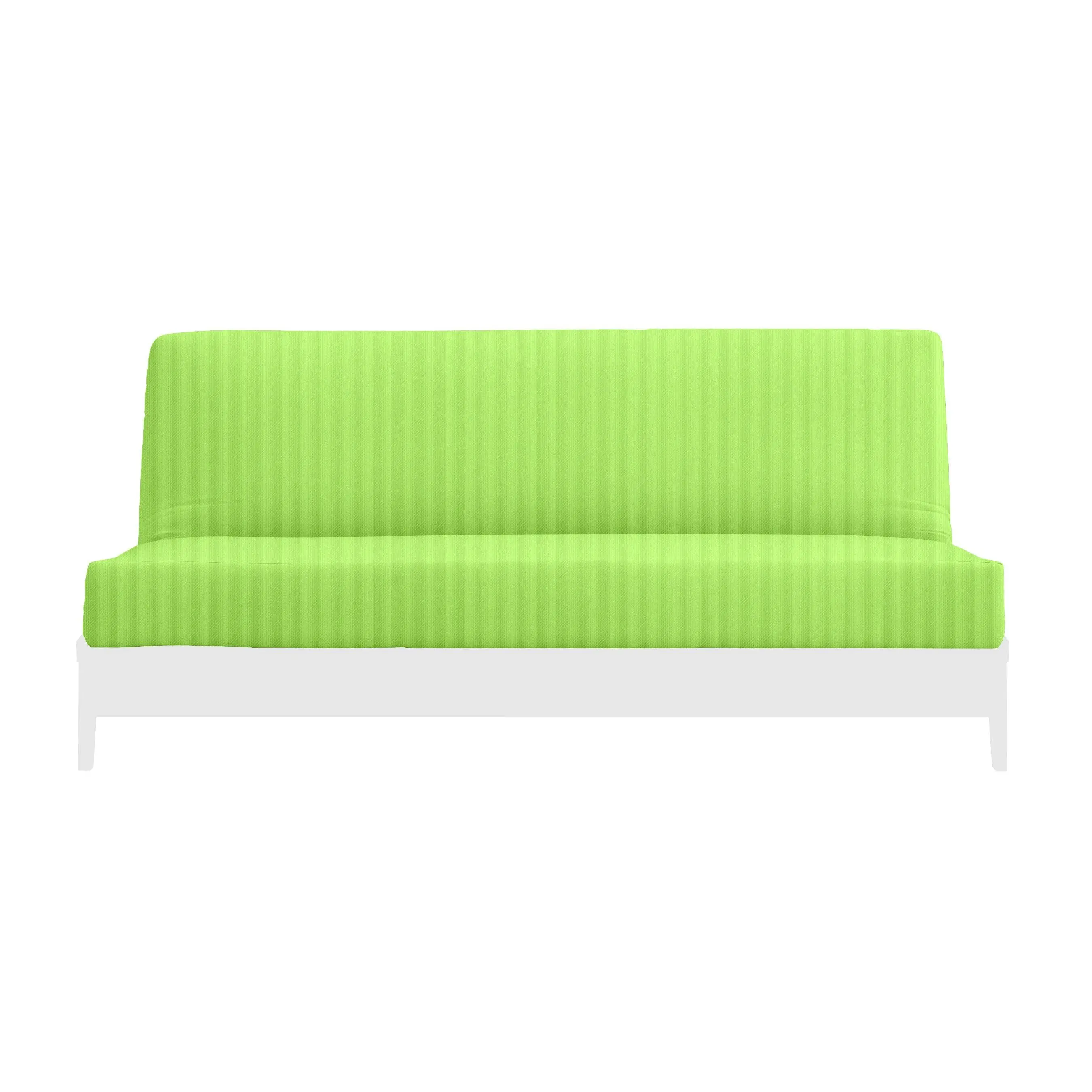 Natural 100% Cotton Fabric Futon Mattress Cover - Neon Lime Green