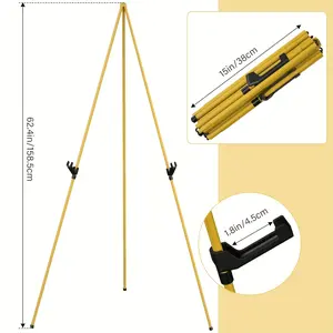 Golden Easel Stand for Sign - 63" Display Easel for Wedding Sign Stand Poster Stand, Lightweight Adjustable Poster Easel for Painting, Portable Easel Stand with Carrying Bag,, Father's Day Gifts