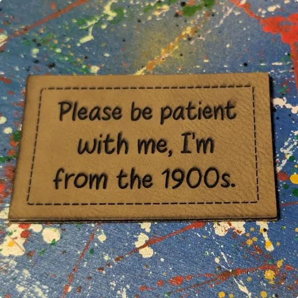 Custom Leatherette Patch Hat I am from the 1900s