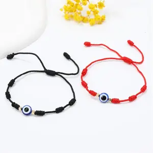 Trendy Evil Eye Braided Bracelet | Adjustable Red/Black - Must-Have Protection Jewelry for Women & Men