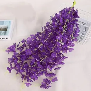 60pcs/set Artificial Wisteria Hanging Decorations, Synthetic Vines for Ceiling Covering, Home Events, Weddings, Festivals, Artificial Flower Plant